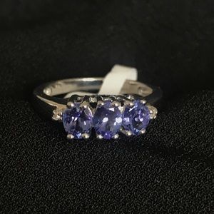Tanzanite Sterling ring 0.99 ctw Tanzanite size 6